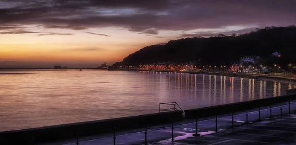 Redakcja Swansea Lutego 2019 Daybreak Turystycznej Części Miasta Mumbles Swansea — Zdjęcie stockowe