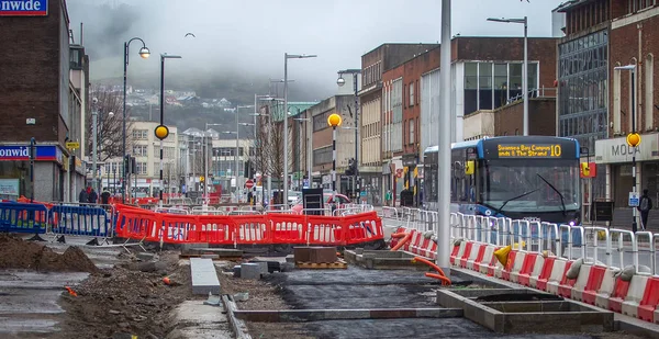 Editorial Swansea Reino Unido Marzo 2019 Proyecto Transformación Abandonado Swansea — Foto de Stock