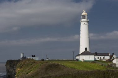 Editoryal Nash Point, İngiltere - 10 Nisan 2019: Nash Point Deniz Feneri, 19.