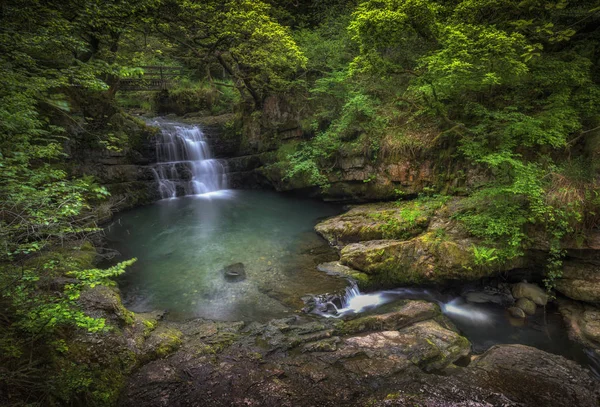 Sychryd Cascades Sgydau Sychryd Het Welsh Een Set Van Watervallen — Stockfoto