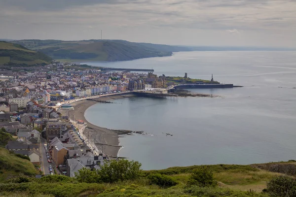 Redakcja Aberystwyth Lipca 2019 Aberystwyth Starożytne Miasteczko Targowe Ośrodek Administracyjny — Zdjęcie stockowe