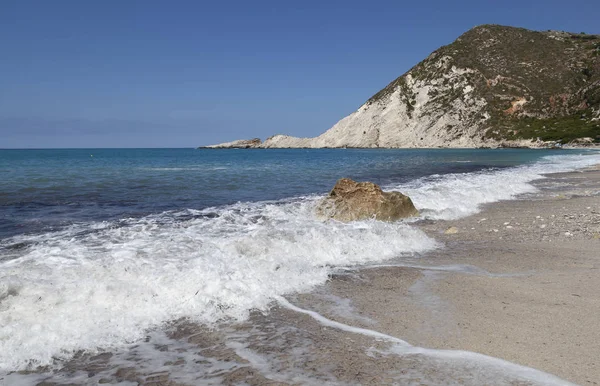 Пляж Петані Західному Узбережжі Грецького Острова Кефалонія — стокове фото