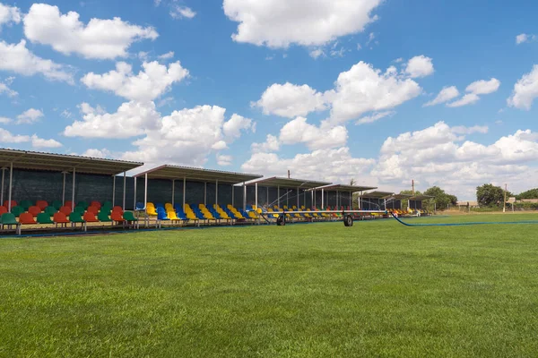 Pequeños Stands Campo Fútbol Imágenes de stock libres de derechos