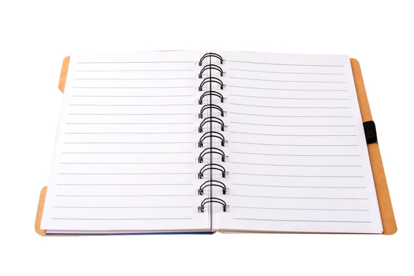 Reciclar Notebook Branco Isolado Fundo Branco — Fotografia de Stock