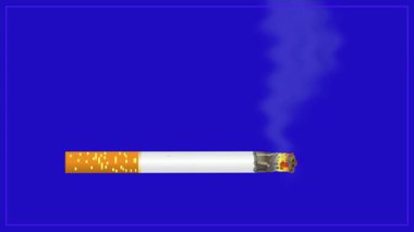 Animated cigarette burning with smoke. Perfect for anti-smoking campaigns, health awareness, or educational videos on the dangers of tobacco use.