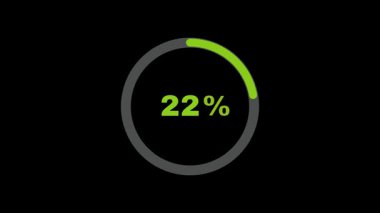 See progress visualized with a dynamic loading circle reaching 100 percent. Perfect for dashboards, presentations, and tracking growth milestones.