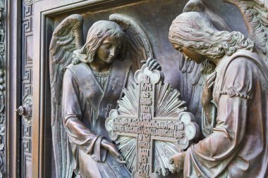 St. Isaac's Cathedral St. Petersburg kapı heykel parçası