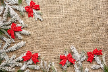 Noel ağacı, çam veya oyuncaklar ile köknar dekoratif arka plan