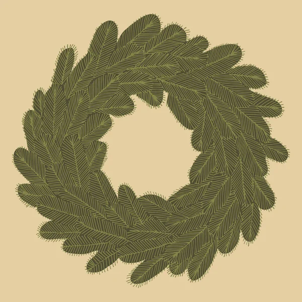 Pine wreath — Stock Vector