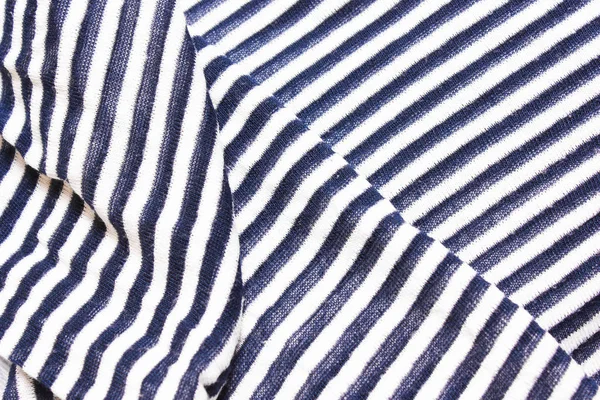 Fundo Listrado Branco Azul Tecido Natural Têxteis — Fotografia de Stock