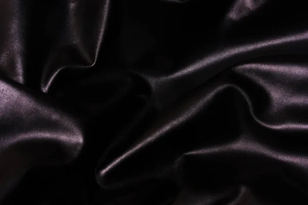 Textura Brillante Cuero Profundo Sintético Natural Lujo Negro — Foto de Stock