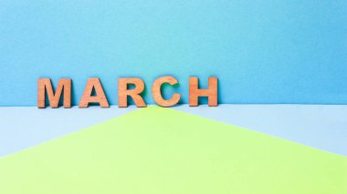 Word Mart ahşap harflerin 