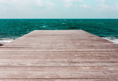 Tahta eski köprü, iskele, deniz iskelesi, okyanus..