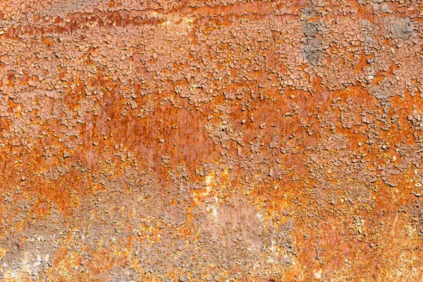 Old, orange rusty metallic texture — Stock Photo, Image