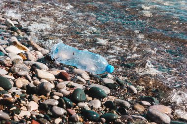 Plastik su şişeleri kirliliği. Çevre kavramı