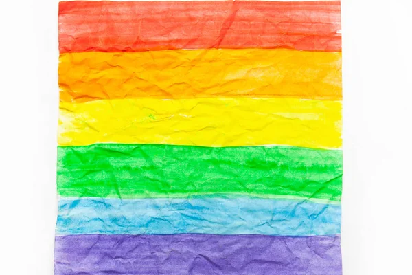 LGBT flag on white  paper. — ストック写真