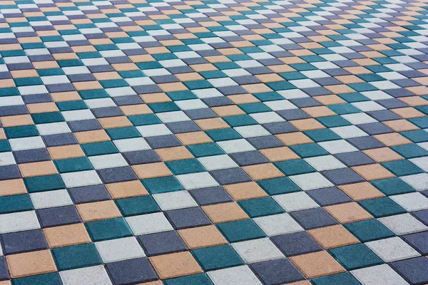 Mosaico de cores elegantes pedras de pavimentação modernas. Belo resumo — Fotografia de Stock