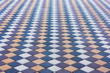 Renkli mozaik modern kaldırım taşları. 