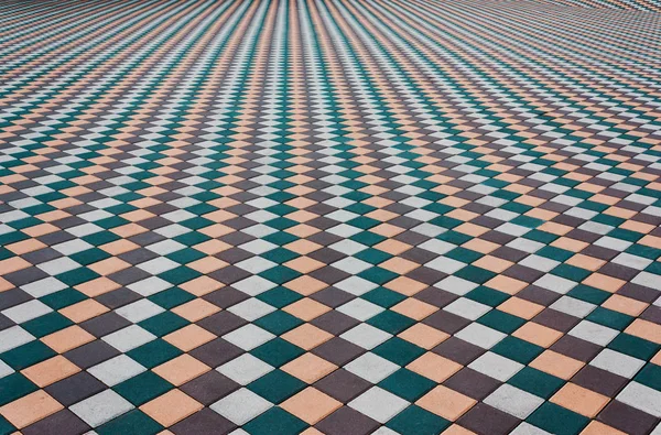 Mosaico de cores elegantes pedras de pavimentação modernas.Caminho da cidade, a área — Fotografia de Stock