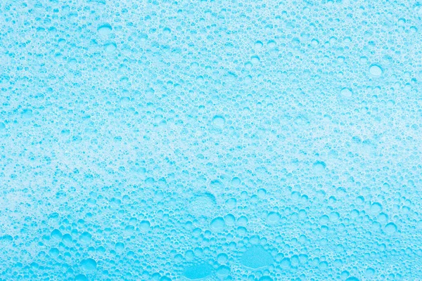 Espuma Detergente Shampoo Fundo Azul Conceito Limpeza Limpeza — Fotografia de Stock