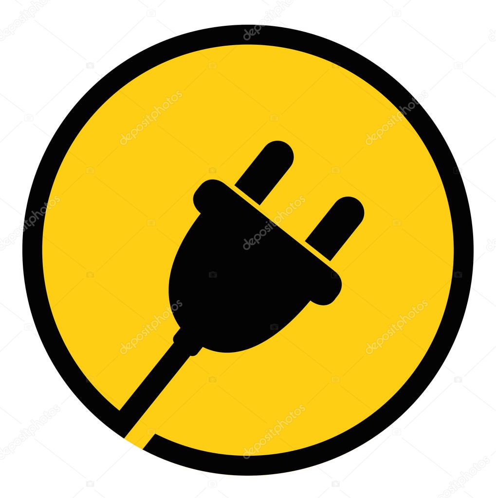 Plug Icon. Isolated Vector.