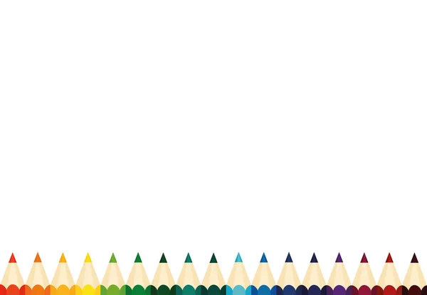 カラフルな Pencis 白い背景のベクトル — ストックベクタ