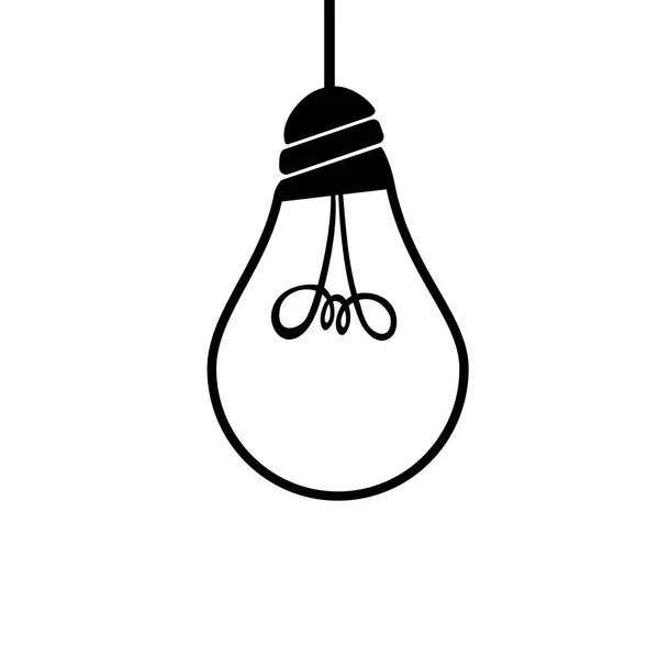 Light Bulbs Icon Concept Idea Vector Isolated White Background Contour — Stock Vector