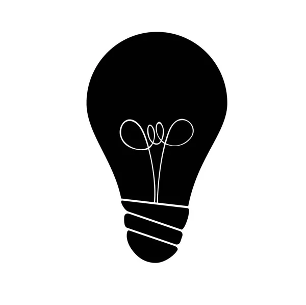 灯泡图标与理念的概念 在白色背景上被隔绝的向量 — 图库矢量图片