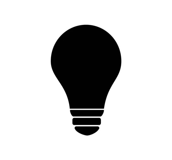 Black Light Bulb Icon Concept Idea Vector Isolated White Background — Stock Vector