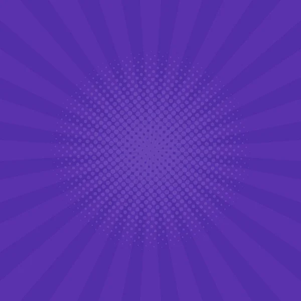 明亮的紫色光线背景 流行艺术风格 矢量插图 — 图库矢量图片