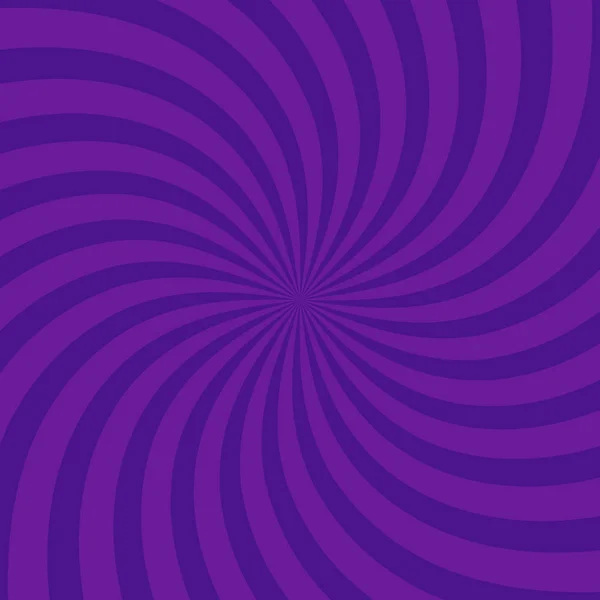 明るい紫に放射状の背景を旋回します 渦巻きデザインのベクトル図です 渦バクダン スパイラルは 正方形をクルクル回します らせん回転光線 スケーラブルなストライプ 楽しい太陽光線 — ストックベクタ