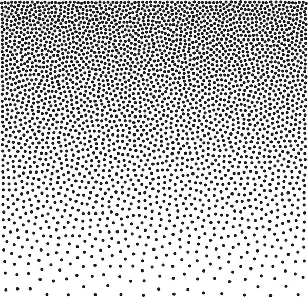 Halftone Dotted Background Vector Pattern Chaotic Circle Dots Isolated White — Stock Vector