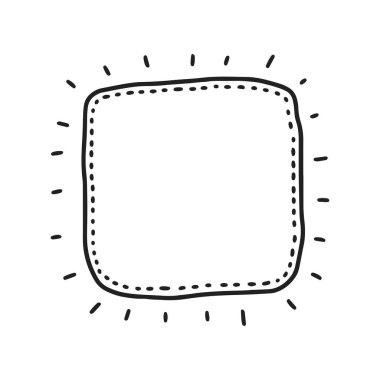 Çizim el çizilmiş stilde Konuşma Bubble. Alıntı ve metin için alan. Vektör çizimi