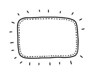 Çizim el çizilmiş stilde Konuşma Bubble. Alıntı ve metin için alan. Vektör çizimi