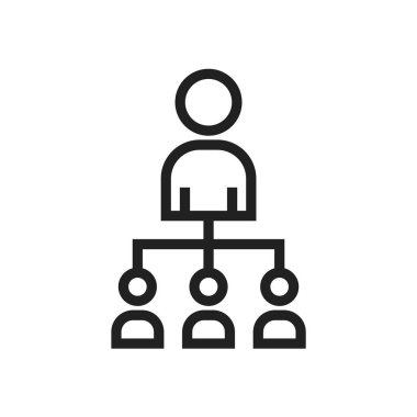 İnsanlar simgesi vektör illüstrasyon. Organizasyon grafiği bilgi grafiği. Hiyerarşi piramit kavramı