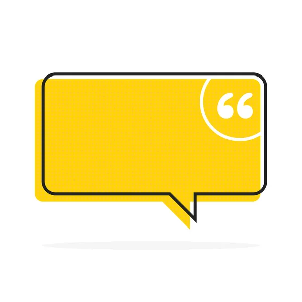 Quote text bubble. Commas, note, message and comment Vector — Stock Vector