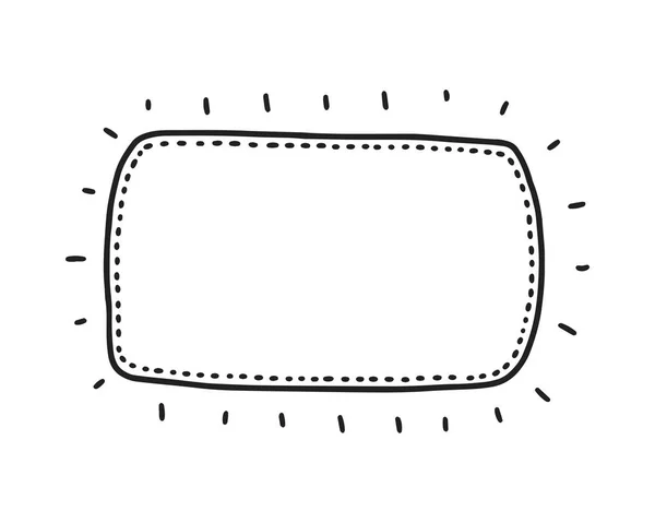Tekstballon in sketch hand getekende stijl. Ruimte voor offerte en tekst. Vector illustratie — Stockvector