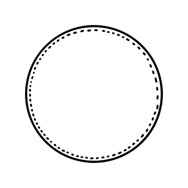 Elemento de marco de imagen de contorno vectorial aislado dibujado a mano simple — Archivo Imágenes Vectoriales
