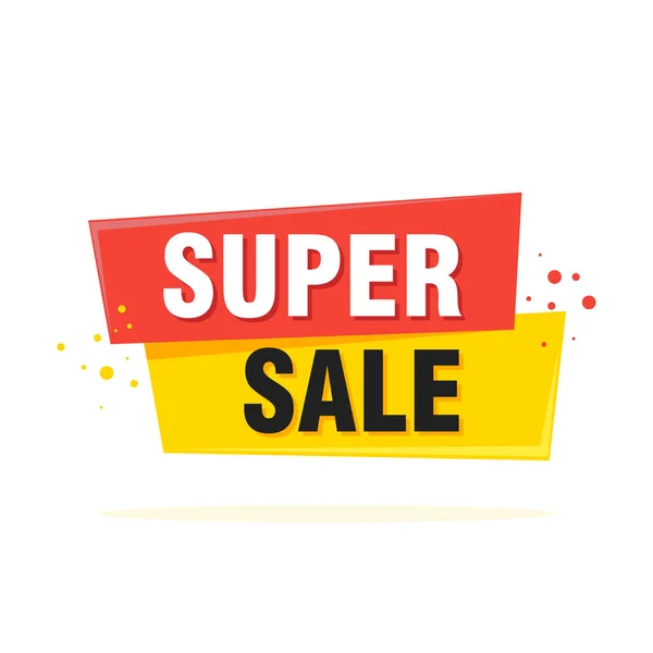 Super Sale, bannière offre spéciale - Illustration vectorielle — Image vectorielle