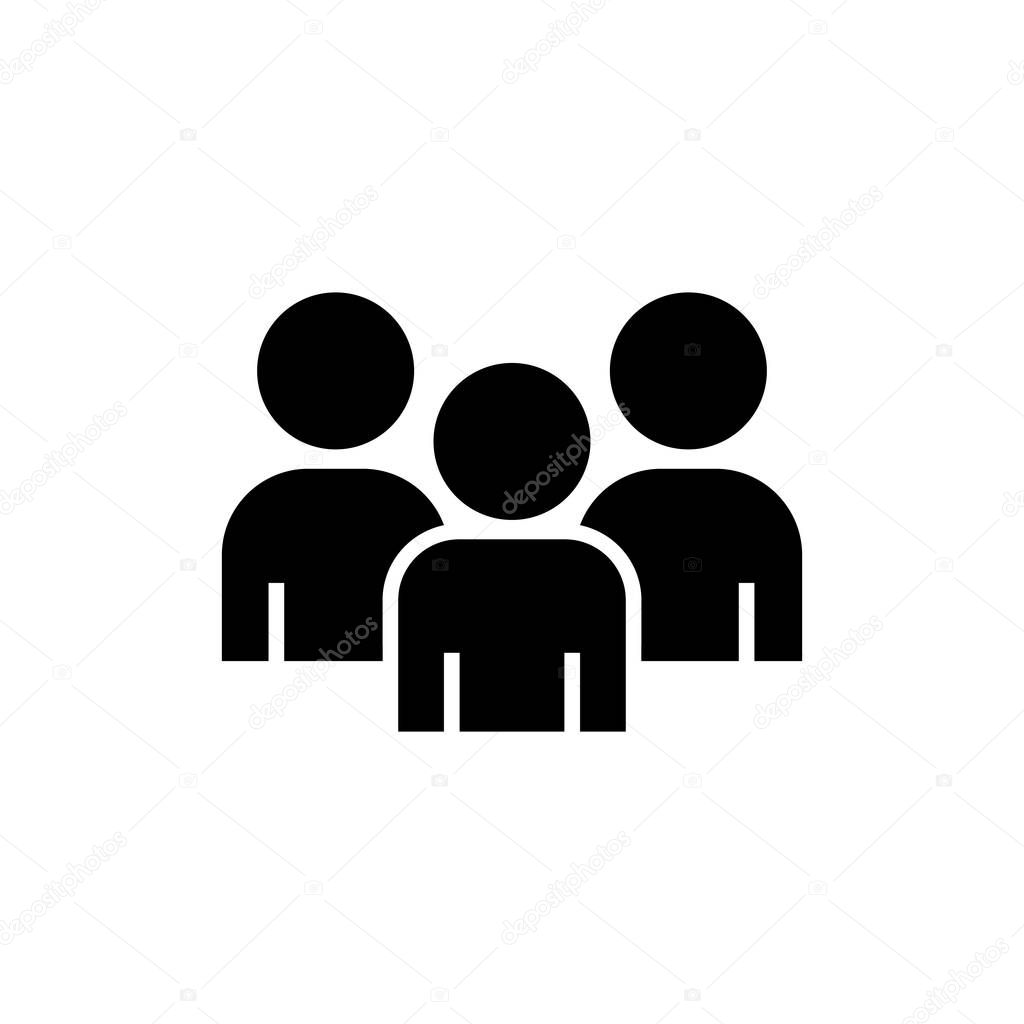 Group of people or group of users. Friends flat vector icon for apps and ebsites.