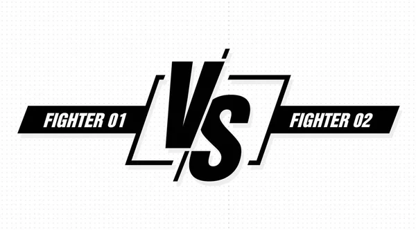 Frente a la pantalla. Vs titular de batalla, duelo de conflicto entre equipos. La confrontación lucha contra la competencia. Plantilla de fondo de vector — Vector de stock