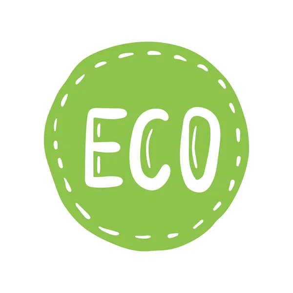 Symbol projektu ekologicznej ikony produktu. Odznaki, naklejki, logo, pieczątka. Etykiety dla produktów ekologicznych, naturalnych, ekologicznych. — Wektor stockowy