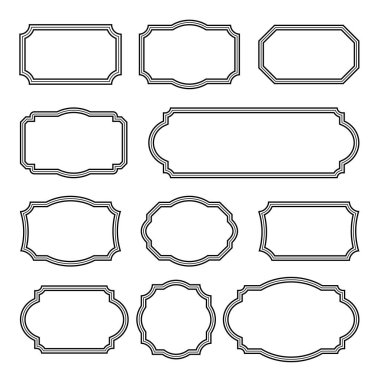 Vintage Frames Set - Vintage çerçeve vektör clipart demeti