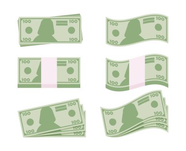 Vektör Doları işareti, para dolar simgesi, dolar banknot sembolü vektörü