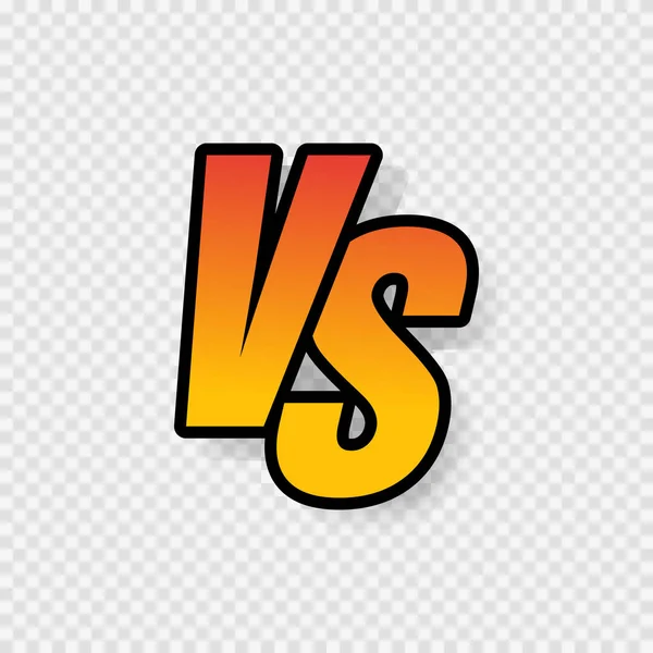 Vs letters or versus logo vector sign isolated on transparent background — Stock Vector