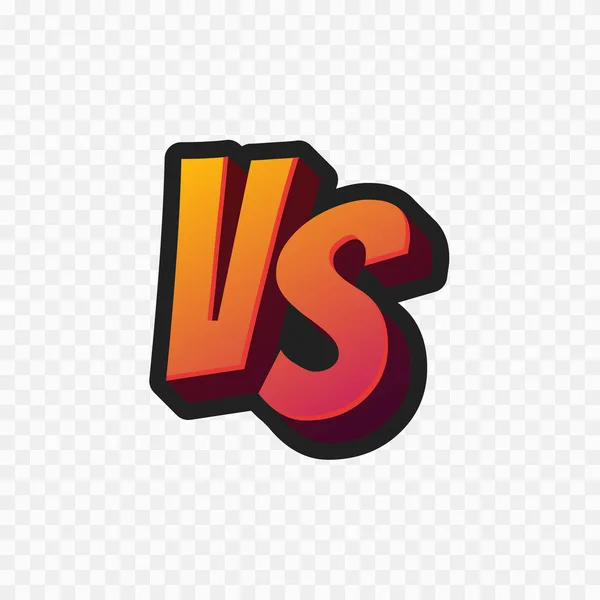 Vs letters or versus logo vector sign isolated on transparent background — Stock Vector