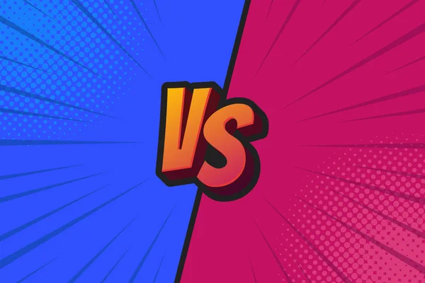 Blue and Red Fighter Background Versus Screen, Vector Illustration — 스톡 벡터