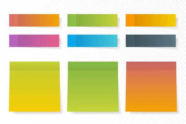 Разноцветная коллекция векторных наклеек. Рекламный макет изолирован на прозрачном. Поместите на него любой текст — стоковый вектор