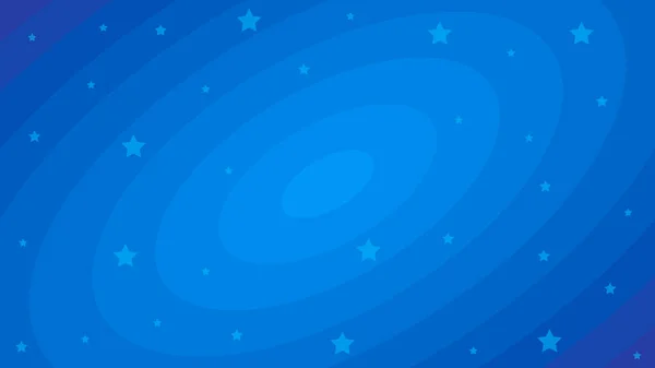 Koyu Mavi Kozmik Zemin Üzerinde Yıldızlar Vektör Düz Çizimler Yıldızlı — Stok Vektör