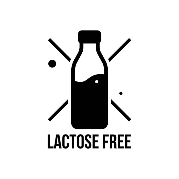 Lactose Free Icon Lactose Food Symbol Design Logo Menu Product — Stock Vector